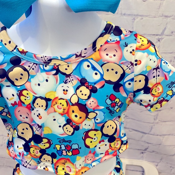 Girls Disney Character Crop Top and Skort Set - Picture 3 of 6